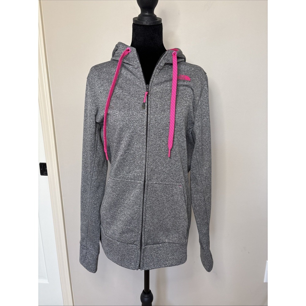 The‎ North Face Women's Gray /Pink Full Zip Hoodie Size Large